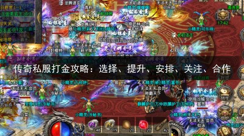 传奇私服打金攻略：选择、提升、安排、关注、合作